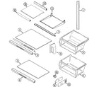 Maytag PSD2145GRQ shelves & accessories diagram