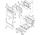 Jenn-Air JGR8850BDB door/warming drawer diagram