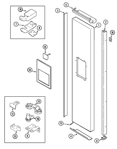 Freezer outer door