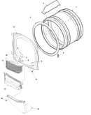 Front bulkhead, air duct & cylinder