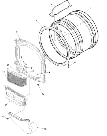 Front bulkhead, air duct & cylinder