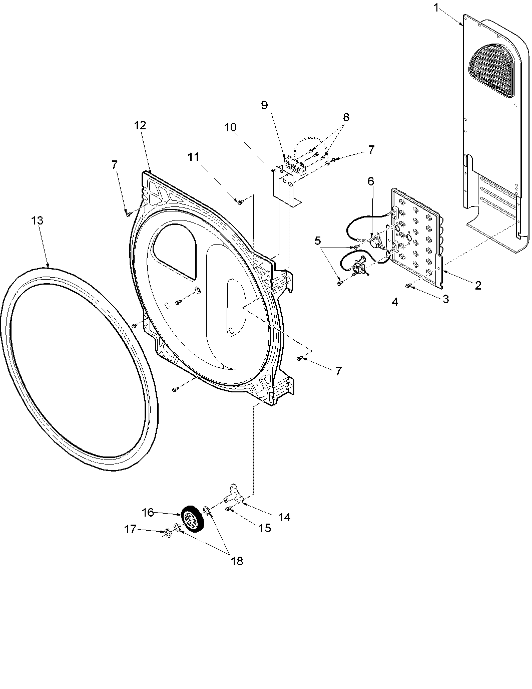 REAR BULKHEAD,  ROLLERS & AIR DUCT