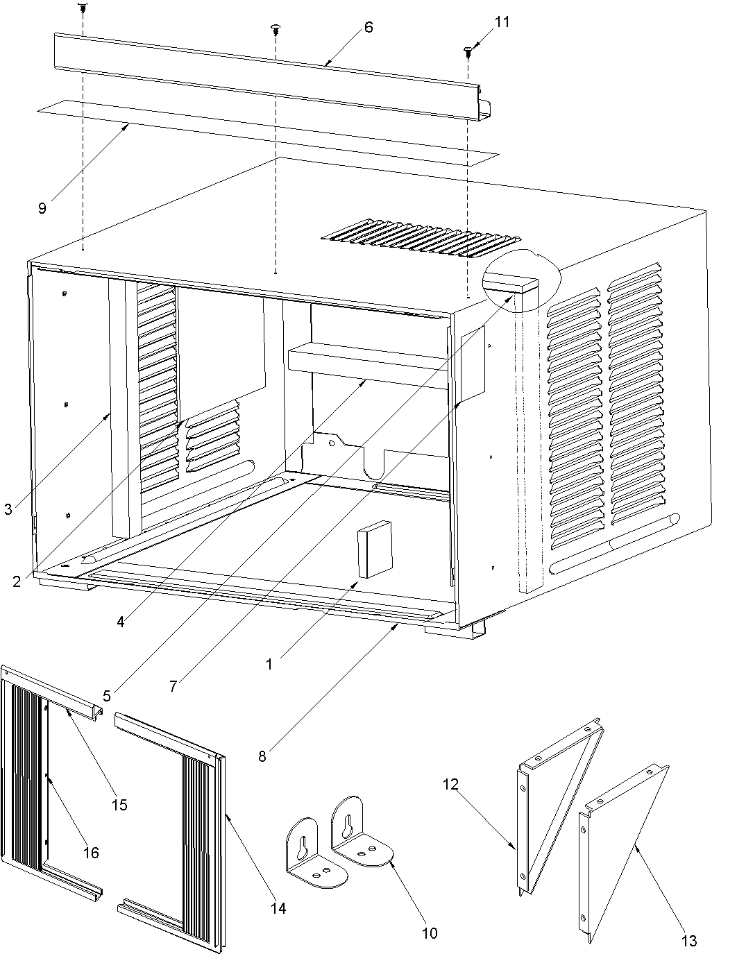 Outer case assembly
