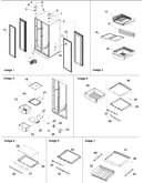 Hinges & refrigerator shelving