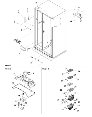 Evap fan motor & fz shelving