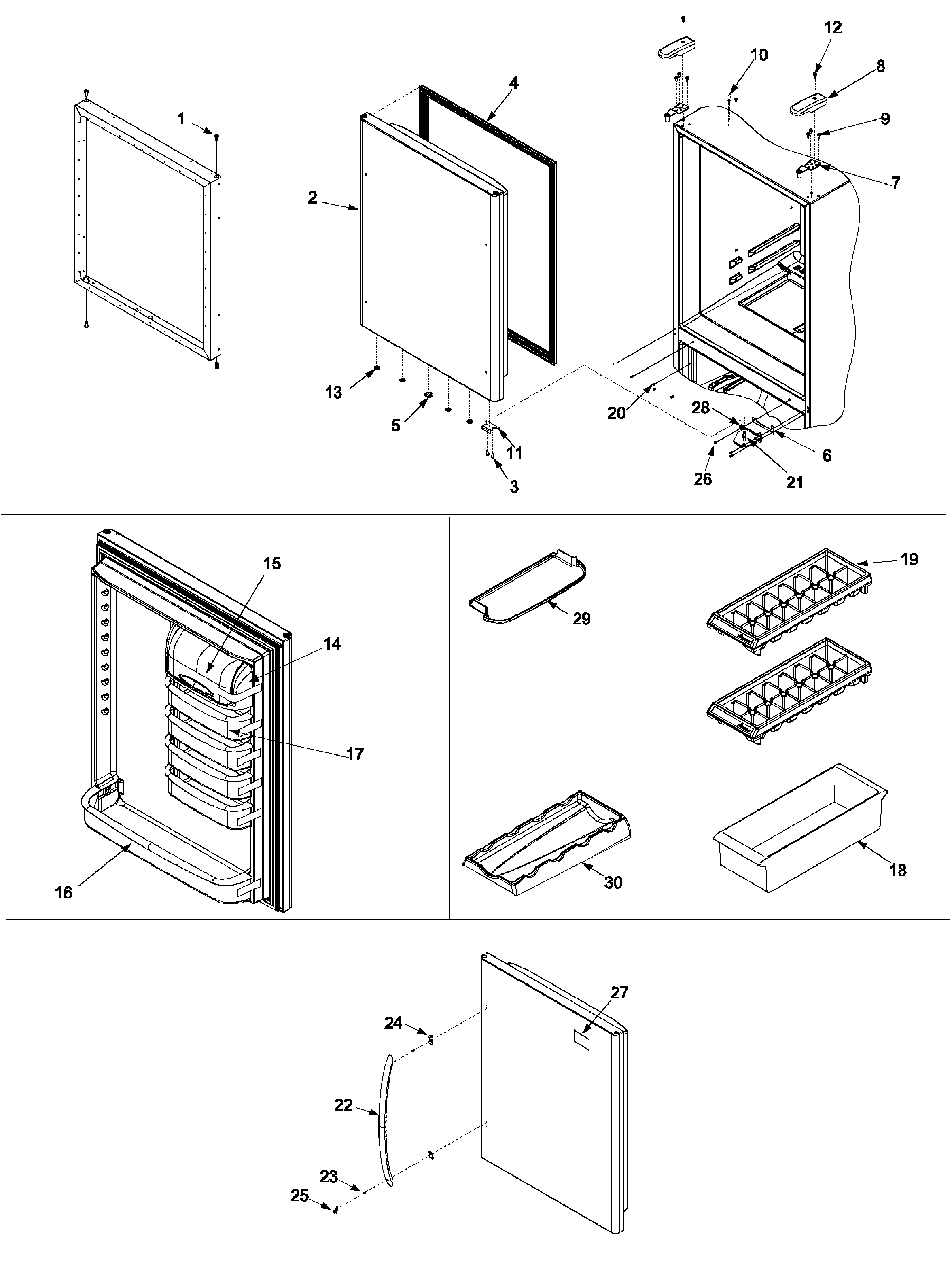 Refrigerator door