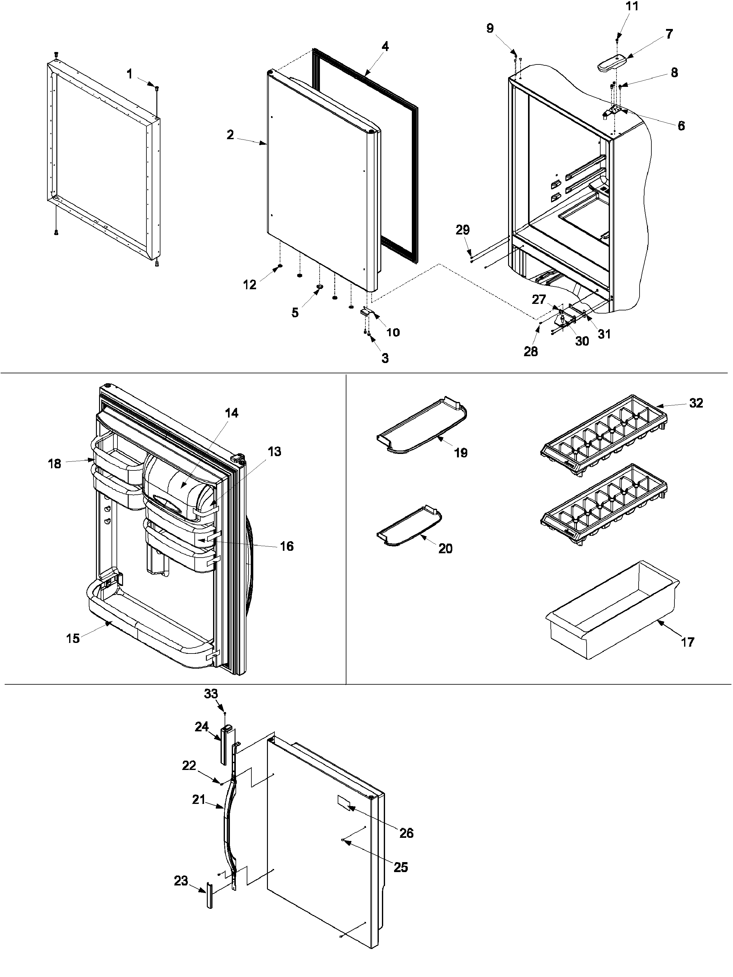 Refrigerator door