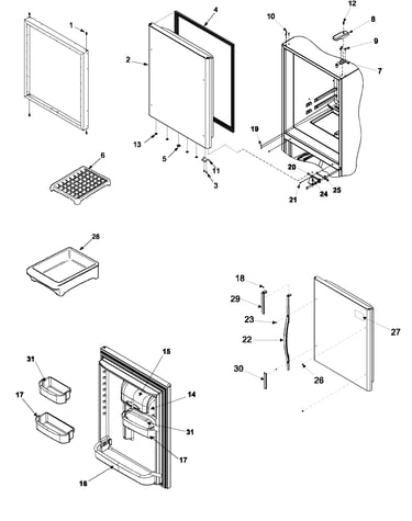 Refrigerator door