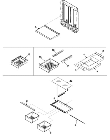 Refrigerator shelving