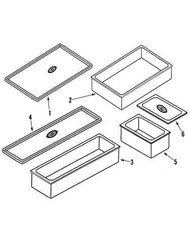 Drawer pans (accessory only)