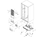 Amana XRSS687BB-PXRSS687BB0 evaporator assy and rollers diagram