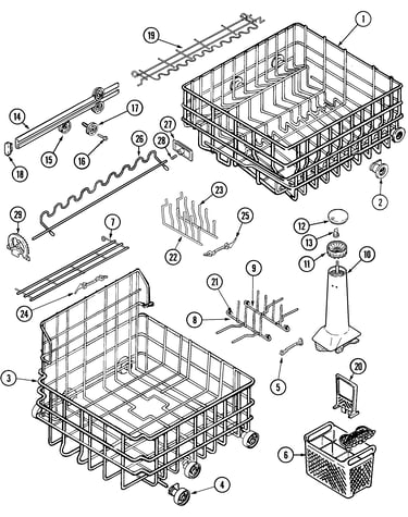 Track & rack assembly (jdb4950awf)