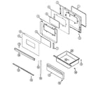 Crosley CE38700BAW door/drawer diagram