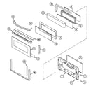 Maytag MER6550BAW door (upper) diagram