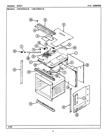 Body (cwe4020acb, cwe4700acb)