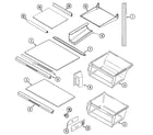 Crosley CS23A6DW shelves & accessories diagram