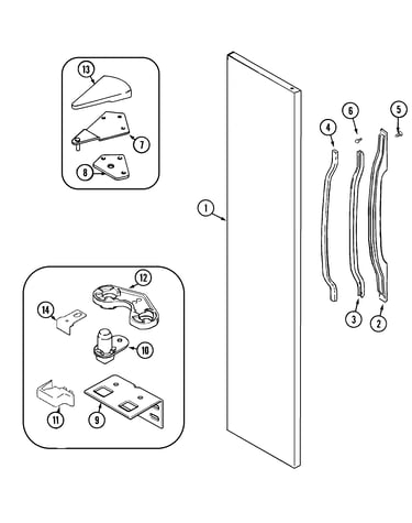 Freezer outer door