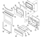 Maytag MER5550BAB door/drawer diagram