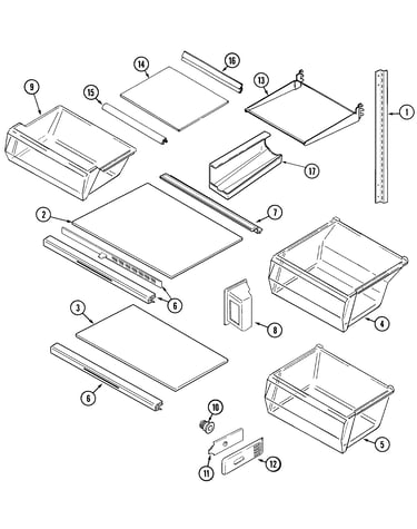 Shelves & accessories (bisque)