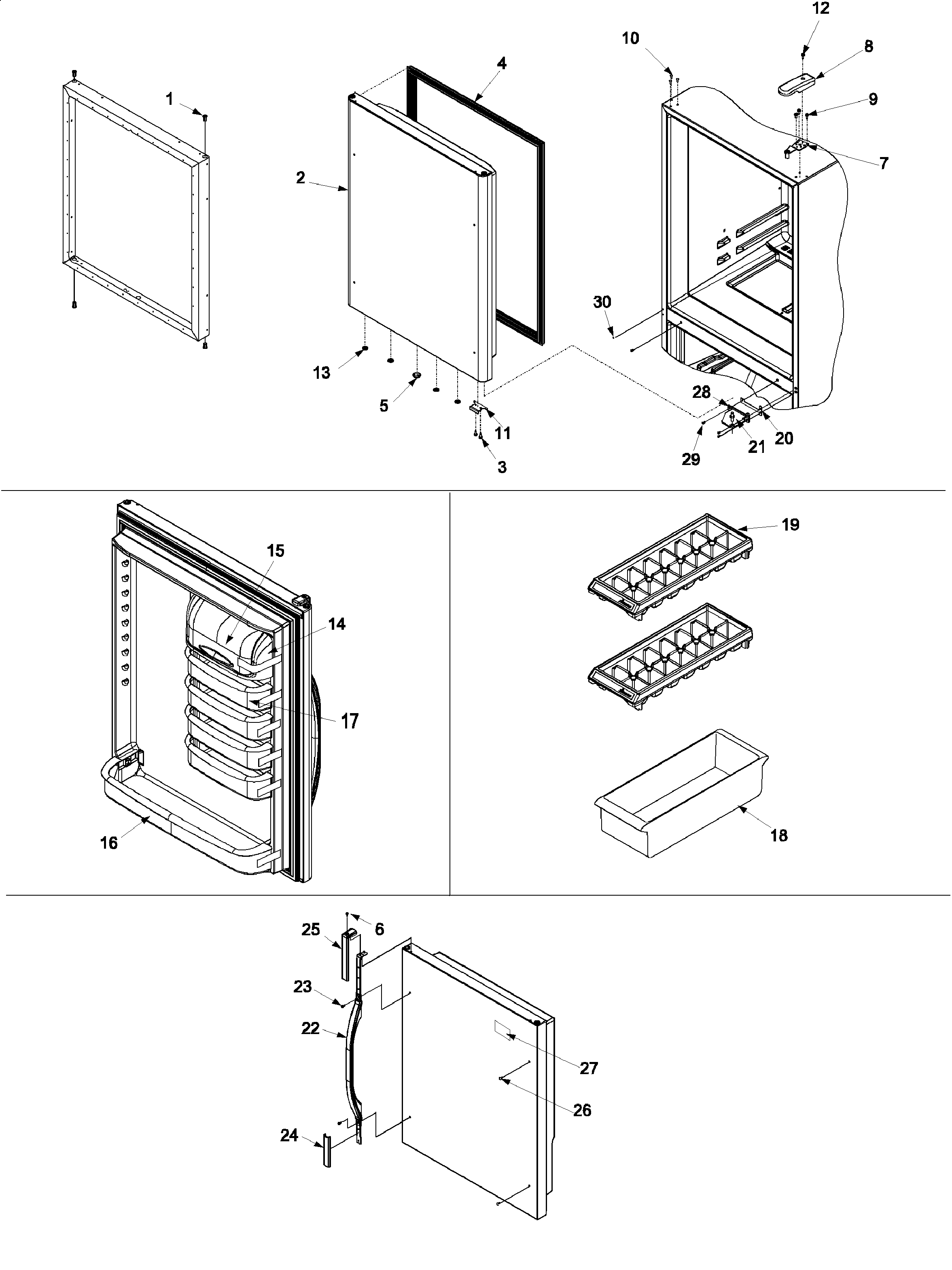 Refrigerator door