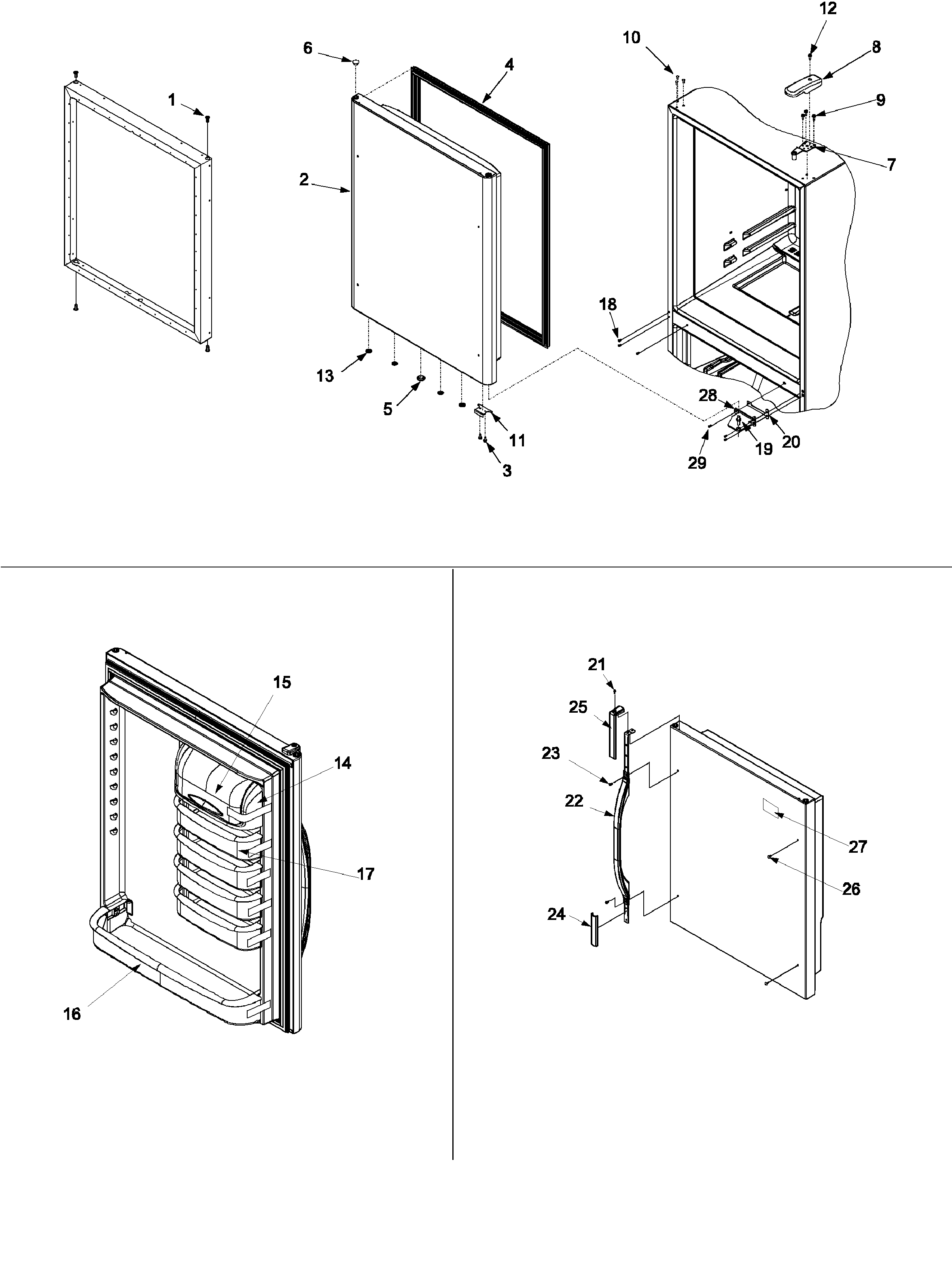 Refrigerator door