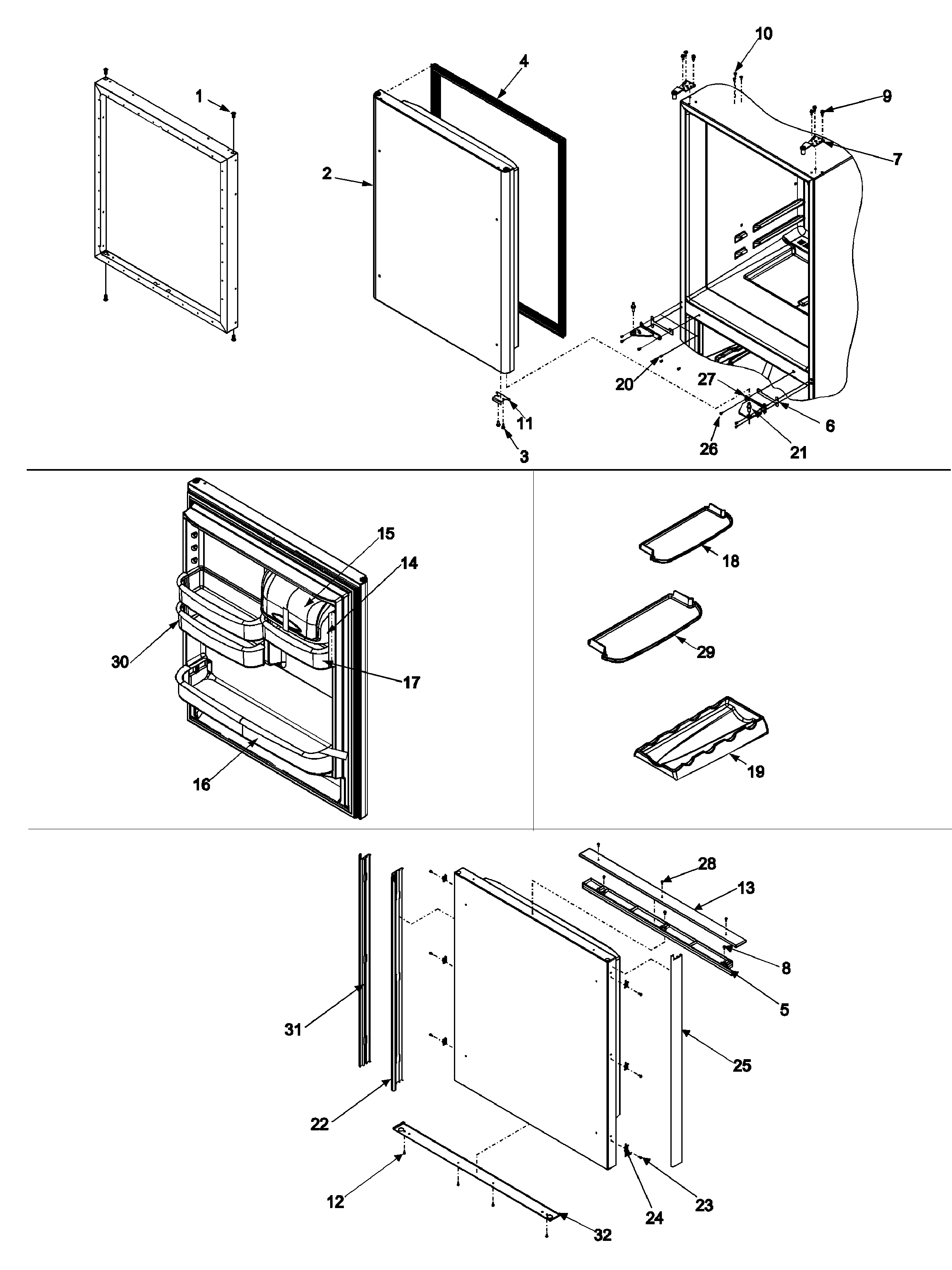 Refrigerator door