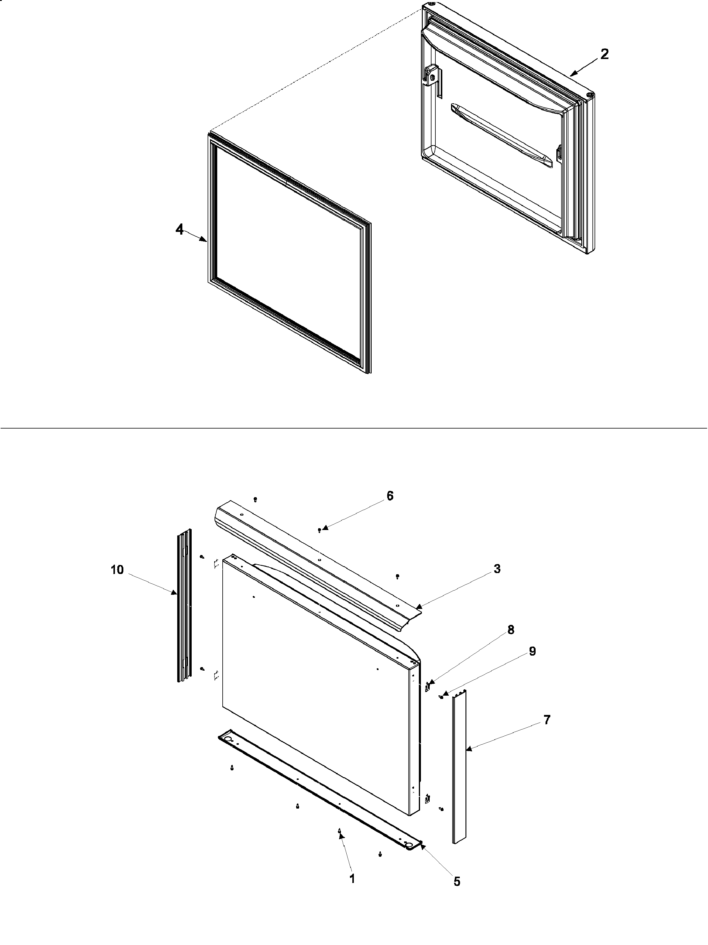 Freezer door
