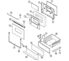 Maytag CRG8200BAW door/drawer diagram