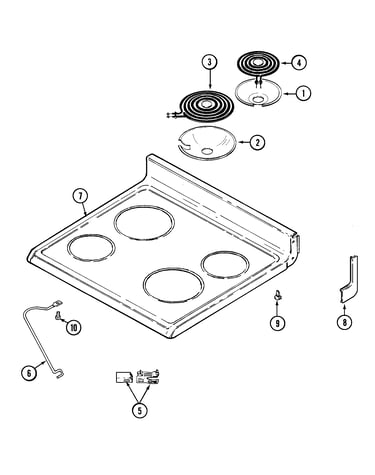 Top assembly (cre8600ccl/ccw)
