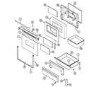 Maytag CRE9800DDM door/drawer diagram