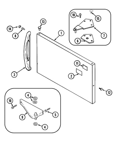 Freezer outer door (bisque)
