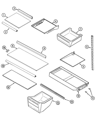 Shelves & accessories (bisque)