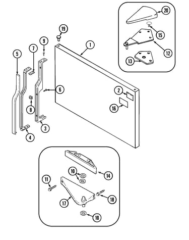 Freezer outer door (bisque)