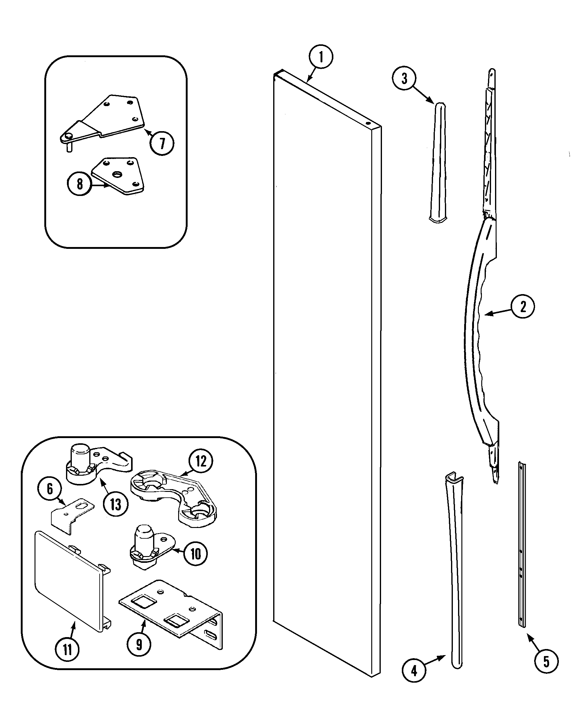 Freezer outer door