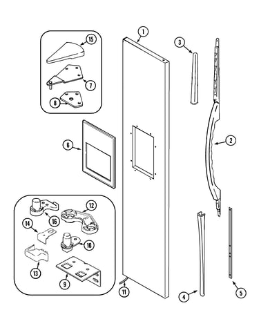 Freezer outer door