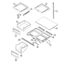 Maytag MTB2155GRQ shelves & accessories diagram