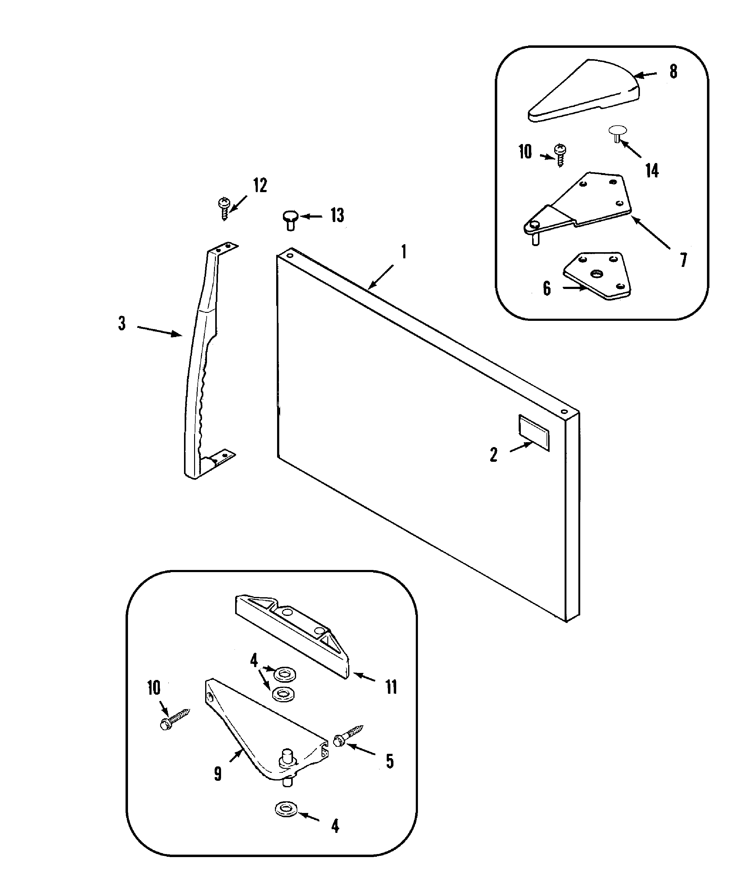Freezer outer door