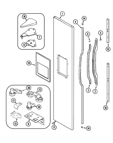 Freezer outer door