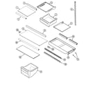 Crosley CT19F6W shelves & accessories diagram