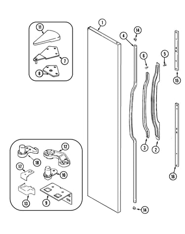 Freezer outer door
