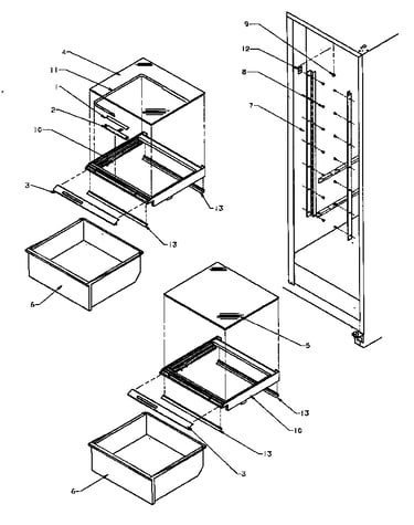 Ref shelving and drawers