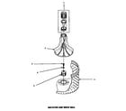 Amana LWM353L-P1176402WL agitator & drive bell diagram