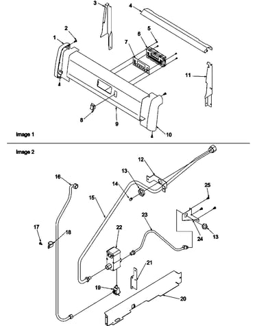 Backguard and gas supply