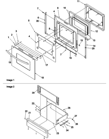 Oven door and storage door