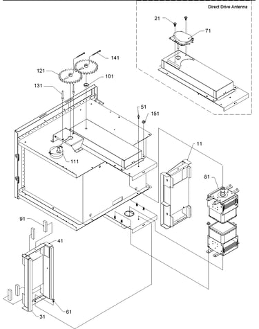 Magnetron/stirrer motor