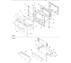Amana ACS3350AW-PACS3350AW0 oven door & storage drawer diagram