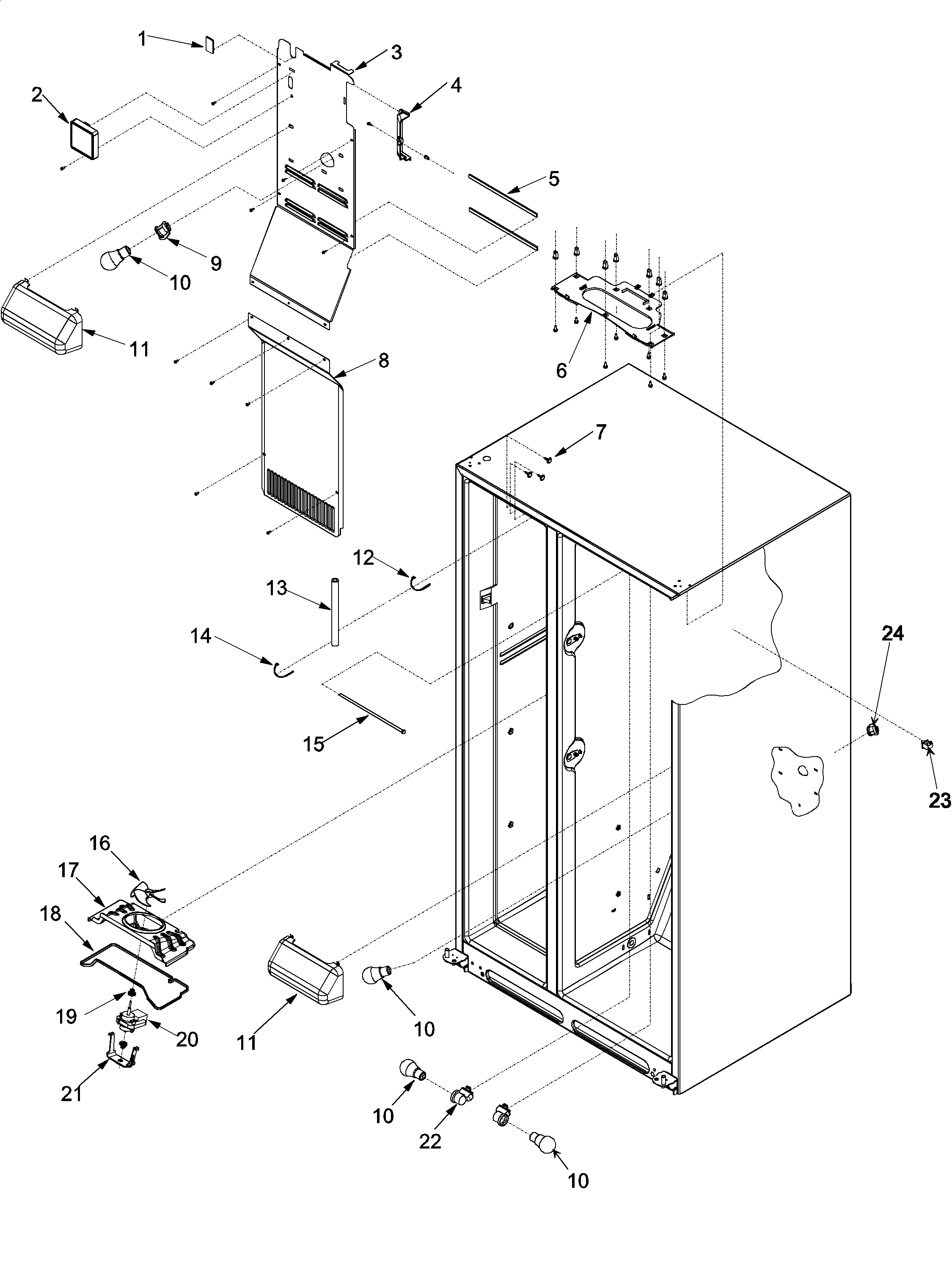 EVAP FAN ASSY AND LIGHTS