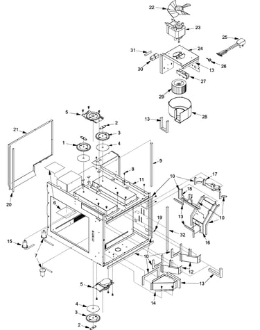 Antennas, blower, ducts,