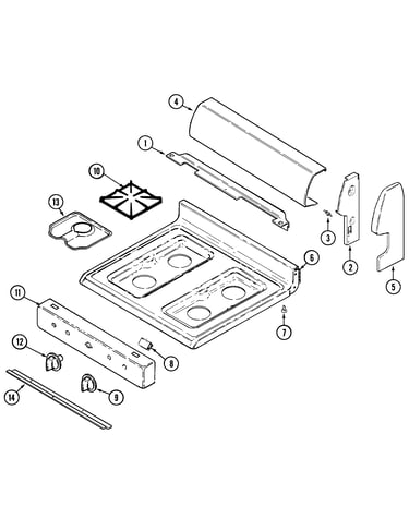 Control panel/top assembly