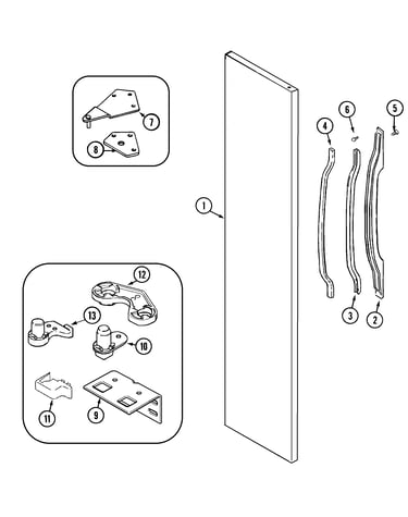 Freezer outer door